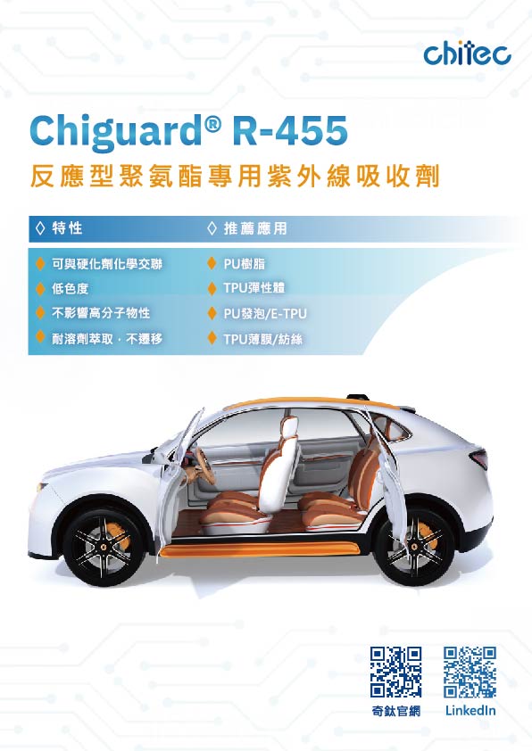 【奇鈦科技】隱形車衣-Chiguard® R-455 反應型聚氨酯專用紫外線吸收劑圖片